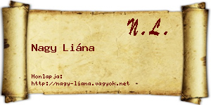 Nagy Liána névjegykártya